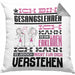 Gesangslehrer Geschenk Kissen mit Füllung 40x40 Lustige Geschenkdiee für einen Gesangslehrer Geburtstag Ich Bin Gesangslehrer Ich Kann Es Dir Erklären Aber Nicht Für Dich Verstehen (Grau) Grau Trendation