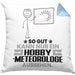 Hobbymeteorologe Geschenk Kissen mit Füllung 40x40 So Gut Kann Nur Ein Hobbymeteorologe Aussehen Geschenkidee (Grau) Blau Trendation