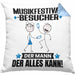 Musikfestival-Besucher Kissen mit Füllung 40x40 Geschenk für Musikfestival-Besucher Der Mann Der Alles Kann Geschenkidee zum Geburtstag (Grau) Blau Trendation