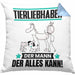 Tierwohlhaber Kissen mit Füllung 40x40 Geschenk für Tierwohlhaber Der Mann Der Alles Kann Geschenkidee zum Geburtstag (Grau) Blau Trendation