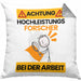 Forscher Kissen mit Füllung 40x40 Geschenk Lustiger Spruch Geschenkidee für Forscher Achtung Hochleistungs Forscher Bei Der Arbeit (Grau) Grau Trendation
