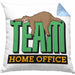 Arbeit Kissen mit Füllung 40x40 "Team Homeoffice" - Geschenkidee für Faultier-Fans (Grau) Blau Trendation