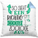 Zoologe Kissen mit Füllung 40x40 Geschenk So Sieht Ein RIchtig Cooler Zoologe Aus Geschenkidee Lustiger Spruch Geburtstag (Grau) Blau Trendation
