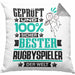Rugbyspieler Geschenk Lustiger Spruch für Rugbyspieler Geschenkidee Bester Rugbyspieler Der WeltKissen mit Füllung 40x40 (Grau) Grau Trendation
