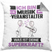 Musikveranstalter Kissen mit Füllung 40x40 Geschenk für Musikveranstalter Geburtstag Lustiger Spruch Was Ist Deine Superkraft (Grau) Grau Trendation