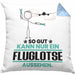 Fluglotse Geschenk Kissen mit Füllung 40x40 So Gut Kann Nur Ein Fluglotse Aussehen Geschenkidee (Grau) Blau Trendation