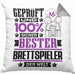 Brettspieler Geschenk Lustiger Spruch für Brettspieler Geschenkidee Bester Brettspieler Der WeltKissen mit Füllung 40x40 (Grau) Grau Trendation