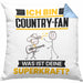 Country-Fan Kissen mit Füllung 40x40 Geschenk für Country-Fan Geburtstag Lustiger Spruch Was Ist Deine Superkraft (Grau) Blau Trendation