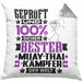Muay-Thai-Kämpfer Geschenk Lustiger Spruch für Muay-Thai-Kämpfer Geschenkidee Bester Muay-Thai-Kämpfer Der WeltKissen mit Füllung 40x40 (Grau) Grau Trendation