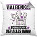 Halbenkel Kissen mit Füllung 40x40 Geschenk für Halbenkel Der Mann Der Alles Kann Geschenkidee zum Geburtstag (Grau) Grau Trendation