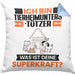 Tierheimunterstützer Kissen mit Füllung 40x40 Geschenk für Tierheimunterstützer Geburtstag Lustiger Spruch Was Ist Deine Superkraft (Grau) Blau Trendation
