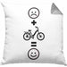 E-bike Kissen mit Füllung 40x40 Geschenk für E-Bike fahrer Geburtstag Lustige Geschenkidee :( + E-Bike = :) (Grau) Grau Trendation