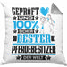 Pferdebesitzer Geschenk Lustiger Spruch für Pferdebesitzer Geschenkidee Bester Pferdebesitzer Der WeltKissen mit Füllung 40x40 (Grau) Grau Trendation