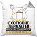 ExotischeTierhalter Geschenk Kissen mit Füllung 40x40 Ich Bin ExotischeTierhalter Aber Sag Doch Einfach Superheld Lustige Geschenkdiee für ExotischeTierhalter (Grau) Grau Trendation