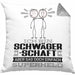Schwägerschaft Geschenk Kissen mit Füllung 40x40 Ich Bin Schwägerschaft Aber Sag Doch Einfach Superheld Lustige Geschenkdiee für Schwägerschaft (Grau) Grau Trendation