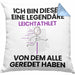 Leichtathlet Geschenk Kissen mit Füllung 40x40 Lustige Geschenkidee Geburtstag für Leichtathlet Ich Bin Dieser Legendäre Leichtathlet Von Dem Alle Geredet Haben (Grau) Blau Trendation