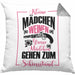 Mädchen Kissen mit Füllung 40x40 Geschenk für schießbegeisterte Mädchen Schützenfest-Fans Mädels (Grau) Grau Trendation