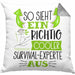So Sieht Ein Richtig Cooler Survival-Experte Aus Kissen mit Füllung 40x40 Geschenk für Survival-Experte Geburtstag Geschenkdiee (Grau) Grau Trendation