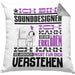 Sounddesigner Geschenk Kissen mit Füllung 40x40 Geschenkidee für Sounddesigner Geburtstag Lustig Ich Bin Sounddesigner Ich Kann Es Dir Erklären Aber Nicht Für Dich Verstehen (Grau) Grau Trendation