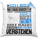 Naturbeobachter Geschenk Kaffee-Kissen mit Füllung 40x40 Geschenkidee für Naturbeobachter Ich Bin Naturbeobachter Ich Kann Es Dir Erklären Jedoch Nicht Für Dich Verstehen Spruch Lustig (Grau) Blau Trendation