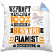 Pianist Geschenk Lustiger Spruch für Pianist Geschenkidee Bester Pianist Der WeltKissen mit Füllung 40x40 (Grau) Blau Trendation