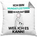 Hundeflüsterer Geschenk Kissen mit Füllung 40x40 Lustiger Spruch Ich Bin Hundeflüsterer Warum Weil Ich Es Kann Geschenkidee Bester Hundeflüsterer Geburtstag (Grau) Grau Trendation