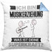 Musikerziehung Kissen mit Füllung 40x40 Geschenk für Musikerziehung Geburtstag Lustiger Spruch Was Ist Deine Superkraft (Grau) Blau Trendation