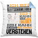 Gleitschirmlehrer Geschenk Kaffee-Kissen mit Füllung 40x40 Geschenkidee für Gleitschirmlehrer Ich Bin Gleitschirmlehrer Ich Kann Es Dir Erklären Jedoch Nicht Für Dich Verstehen Spruch Lustig (Grau) Blau Trendation