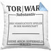 Lustige Torwart Kissen mit Füllung 40x40 Geschenk Torwartin Geschenk (Grau) Blau Trendation