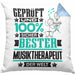 Musiktherapeut Geschenk Lustiger Spruch für Musiktherapeut Geschenkidee Bester Musiktherapeut Der WeltKissen mit Füllung 40x40 (Grau) Blau Trendation