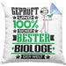 Biologe Geschenk Lustiger Spruch für Biologe Geschenkidee Bester Biologe Der WeltKissen mit Füllung 40x40 (Grau) Blau Trendation