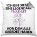 Triathlet Geschenk Kissen mit Füllung 40x40 Lustige Geschenkidee Geburtstag für Triathlet Ich Bin Dieser Legendäre Triathlet Von Dem Alle Geredet Haben (Grau) Grau Trendation