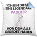 Paddler Geschenk Kissen mit Füllung 40x40 Lustige Geschenkidee Geburtstag für Paddler Ich Bin Dieser Legendäre Paddler Von Dem Alle Geredet Haben (Grau) Blau Trendation