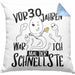 30er Geburtstag Kissen mit Füllung 40x40 Geschenk Mann Männer vor 30 Jahren War Ich Mal Der Schnellste (Grau) Blau Trendation