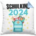 Einschulung Mädchen Geschenk Schultüte Füllung Kissen mit Füllung 40x40 Schulstart 1. Schultag Schuleinführung Schulanfang Geschenkidee Schulkind 2024 (Grau) Blau Trendation