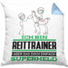 Reittrainer Geschenk Kissen mit Füllung 40x40 Ich Bin Reittrainer Aber Sag Doch Einfach Superheld Lustige Geschenkdiee für Reittrainer (Grau) Blau Trendation