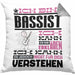Bassist Geschenk Kaffee-Kissen mit Füllung 40x40 Geschenkidee für Bassist Ich Bin Bassist Ich Kann Es Dir Erklären Jedoch Nicht Für Dich Verstehen Spruch Lustig (Grau) Grau Trendation