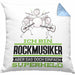 Rockmusiker Geschenk Kissen mit Füllung 40x40 Ich Bin Rockmusiker Aber Sag Doch Einfach Superheld Lustige Geschenkdiee für Rockmusiker (Grau) Blau Trendation