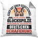 Deutscher Schäferhund Kissen mit Füllung 40x40 Geschenkidee Schäferhund Besitzer Schutzengel (Grau) Grau Trendation