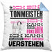 Tonmeister Geschenk Kissen mit Füllung 40x40 Lustige Geschenkdiee für einen Tonmeister Geburtstag Ich Bin Tonmeister Ich Kann Es Dir Erklären Aber Nicht Für Dich Verstehen (Grau) Blau Trendation
