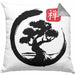 Lustige Bonsai Kissen mit Füllung 40x40 Geschenk für Bonsai-Liebhaber Silhoette (Grau) Grau Trendation