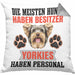 Yorkie Besitzer Kissen mit Füllung 40x40 Geschenk Lustiger Spruch Geschenkidee Besitzerin Yorkie Haben Personal (Grau) Grau Trendation