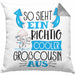 Großcousin Kissen mit Füllung 40x40 Geschenk So Sieht Ein RIchtig Cooler Großcousin Aus Geschenkidee Lustiger Spruch Geburtstag (Grau) Grau Trendation