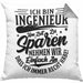 Ingenieur Kissen mit Füllung 40x40 Geschenk Geschenkidee Sprüche Ingenieurswesen Geschenkidee Spruch (Grau) Grau Trendation
