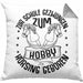 Hobbyhorse Kissen mit Füllung 40x40 Geschenk Hobby-Horsing Geschenkidee Mädchen (Grau) Grau Trendation