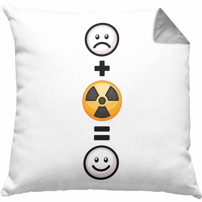Radiologie Kissen mit Füllung 40x40 Geschenk für Radiologe Lustige Geschenkidee :( + Radiologie = :) (Grau) Grau Trendation