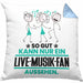 Live-Musik-Fan Geschenk Kissen mit Füllung 40x40 So Gut Kann Nur Ein Live-Musik-Fan Aussehen Geschenkidee (Grau) Blau Trendation