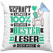 Leser Geschenk Lustiger Spruch für Leser Geschenkidee Bester Leser Der WeltKissen mit Füllung 40x40 (Grau) Blau Trendation