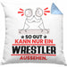 Wrestler Geschenk Kissen mit Füllung 40x40 So Gut Kann Nur Ein Wrestler Aussehen Geschenkidee (Grau) Blau Trendation