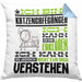 Katzencafégänger Geschenk Kaffee-Kissen mit Füllung 40x40 Geschenkidee für Katzencafégänger Ich Bin Katzencafégänger Ich Kann Es Dir Erklären Jedoch Nicht Für Dich Verstehen Spruch Lustig (Grau) Blau Trendation